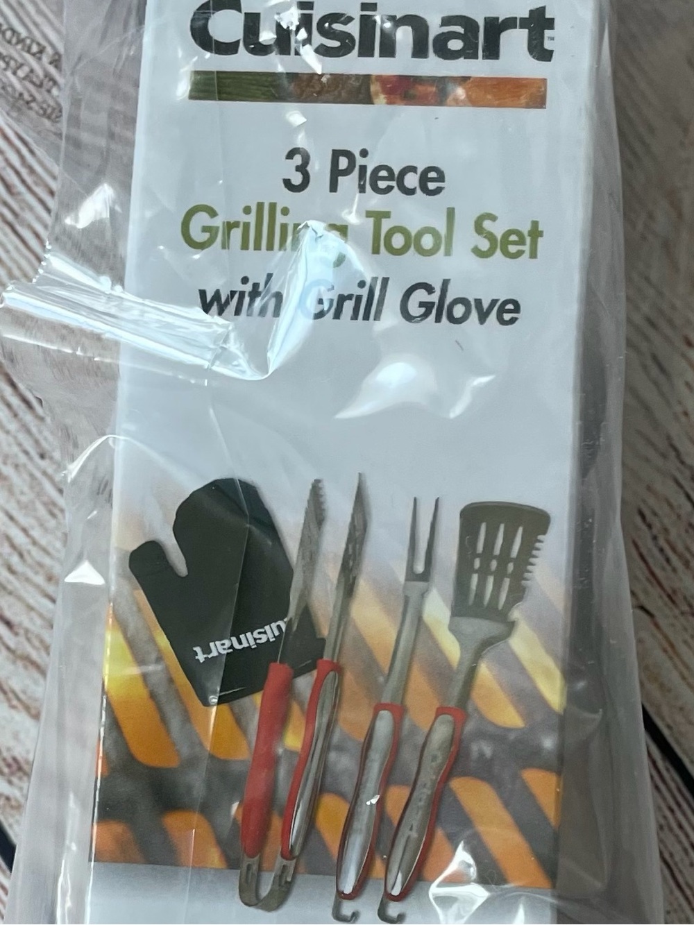 Cuisinart Three Piece Grilling Tool Set With Grill Glove